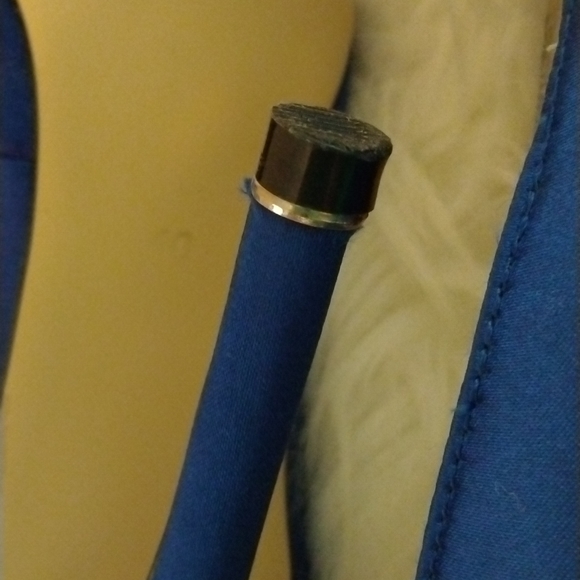 Blue Satin Evening Shoes - Picture 4 of 15